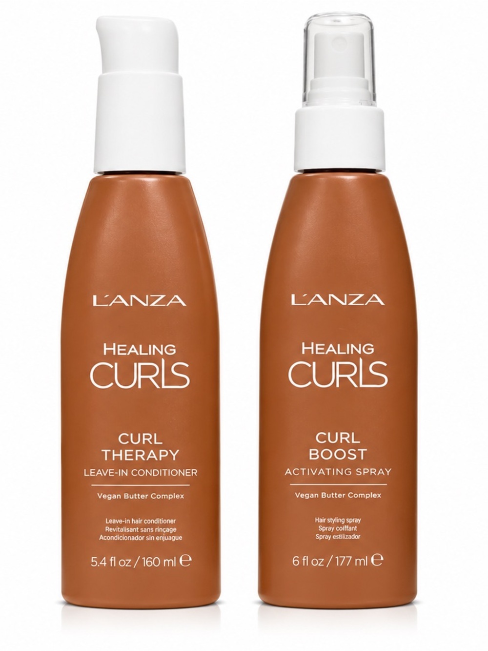 L’ANZA Healing Curls Curl Therapy 160ml & Curl Boost Spray 177ml Duo Set
